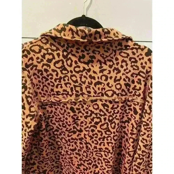 NWOT Entro Leopard Animal Print Long Sleeve Shorts Romper, sz S - Picture 8 of 12